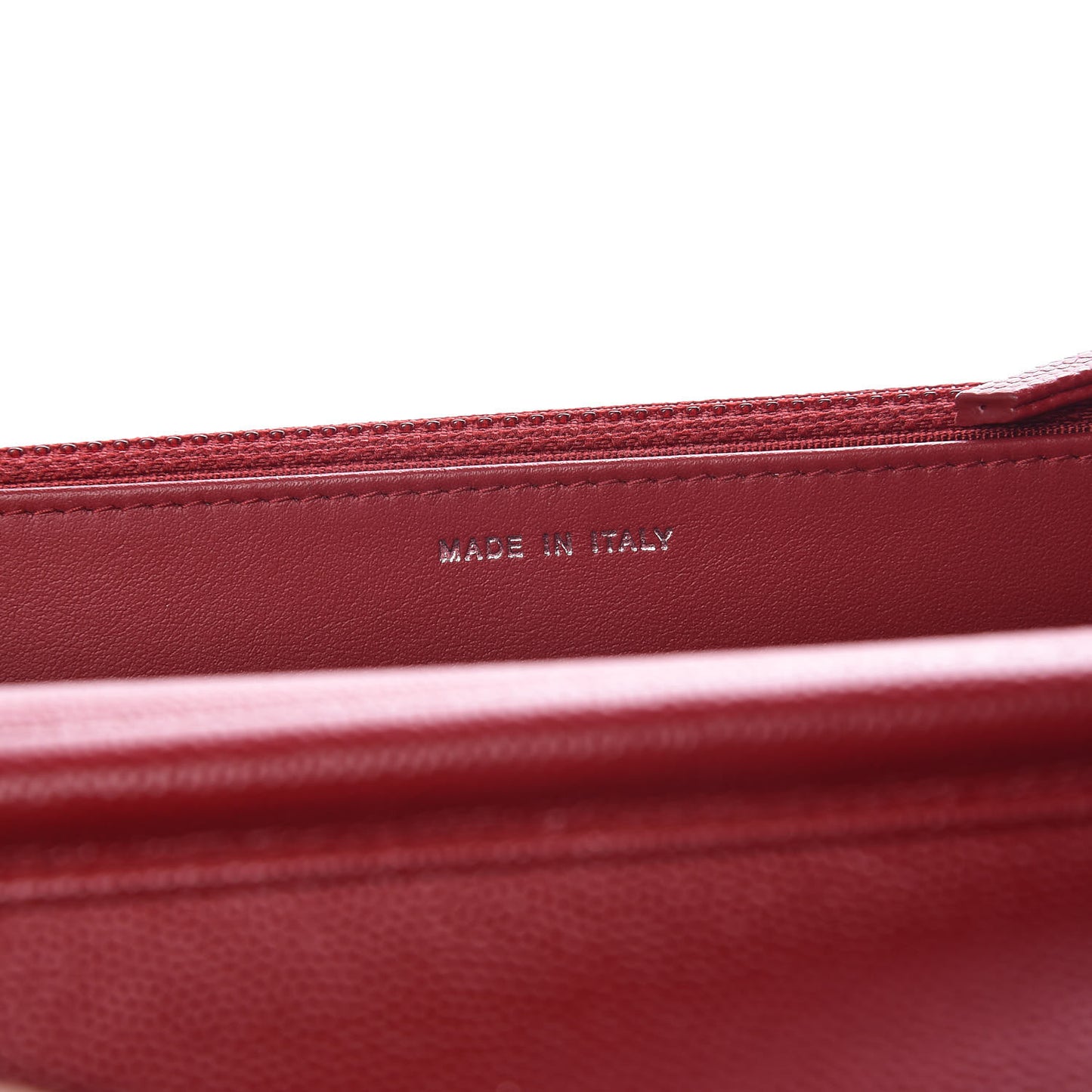 Caviar Quilted Wallet on Chain WOC Red
