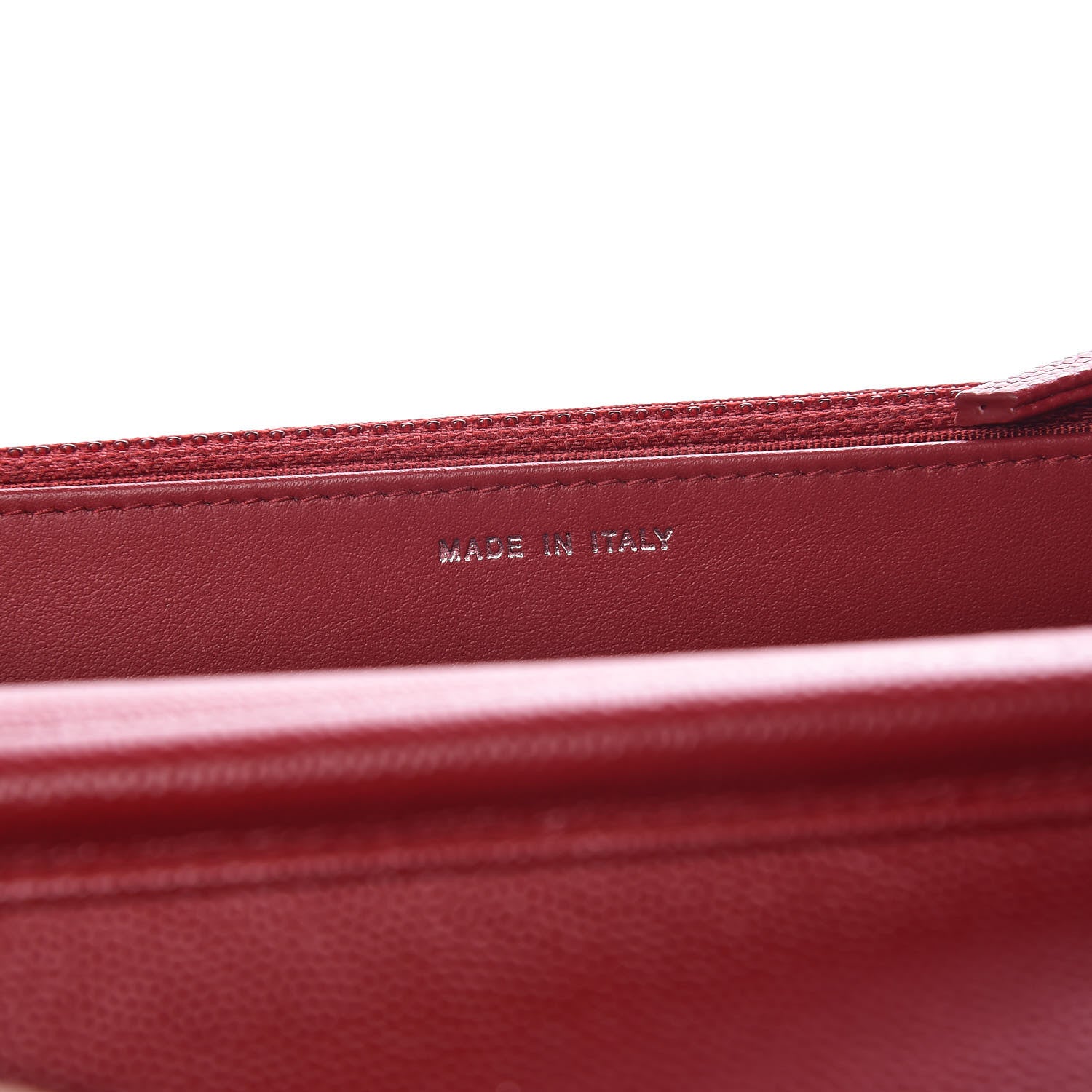 Chanel Caviar Quilted Wallet on Chain WOC Red 9 of 11