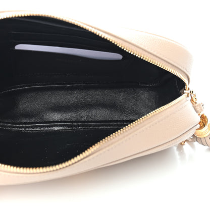 Saint Laurent Grain De Poudre Matelasse Monogram Mini Lou Camera Bag Dark Beige 4 of 8