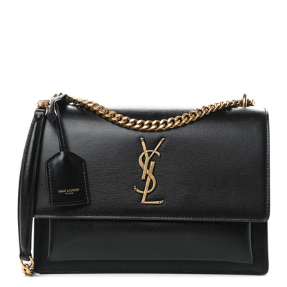 Saint Laurent Calfskin Medium Monogram Sunset Black 1 of 10