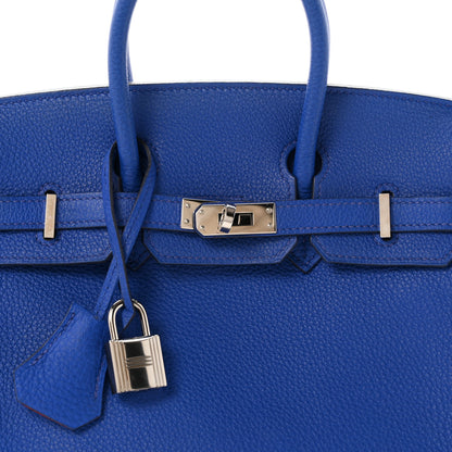 Hermes Togo Verso Birkin 25 Bleu Royal Capucine 8 of 11
