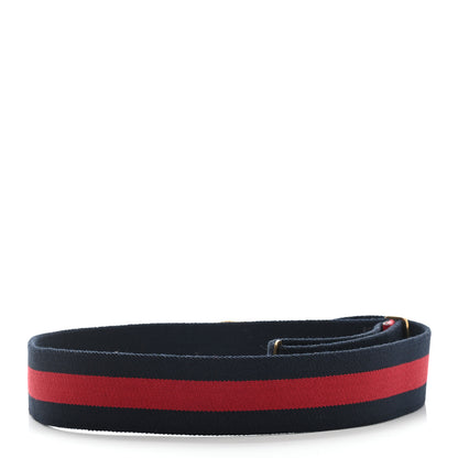 Gucci Web Queen Margaret Bee Belt 90 36 Red Navy 2 of 7
