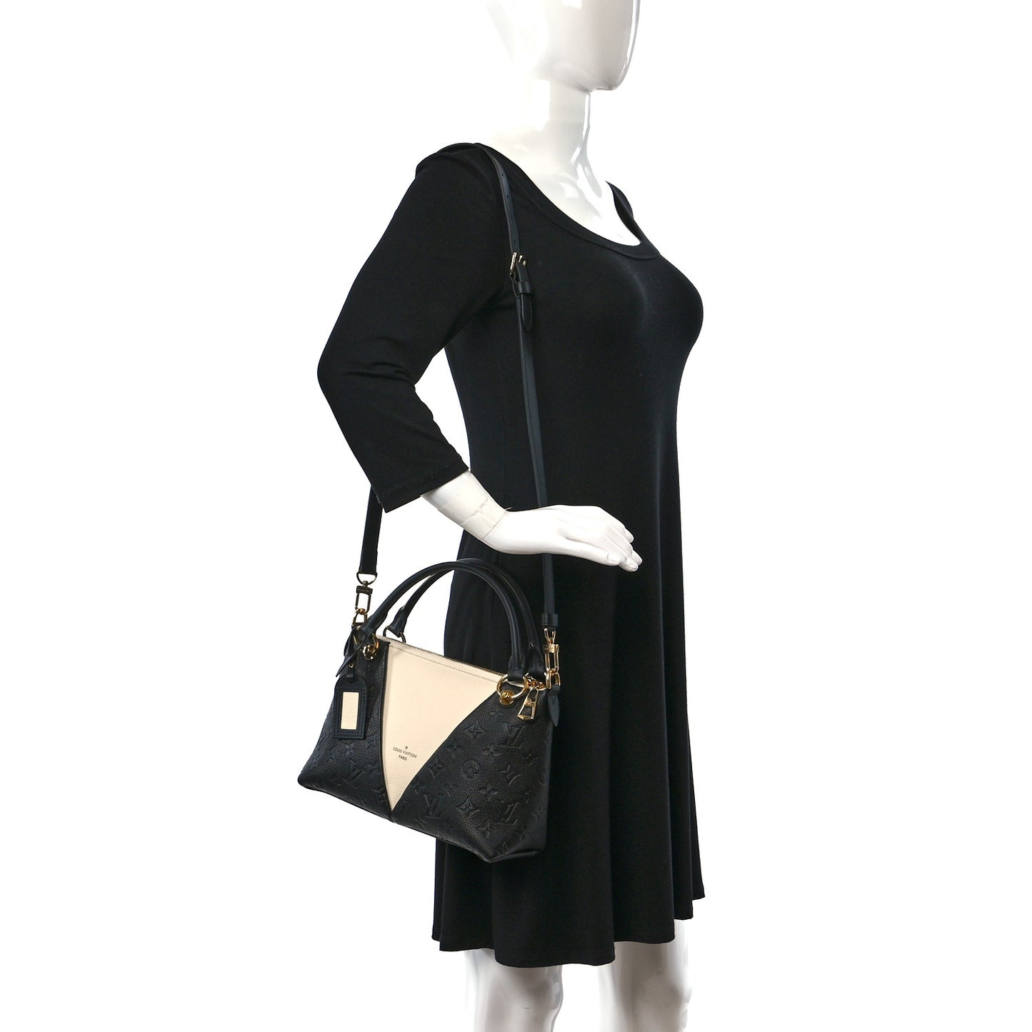 Empreinte V Tote BB Black Creme