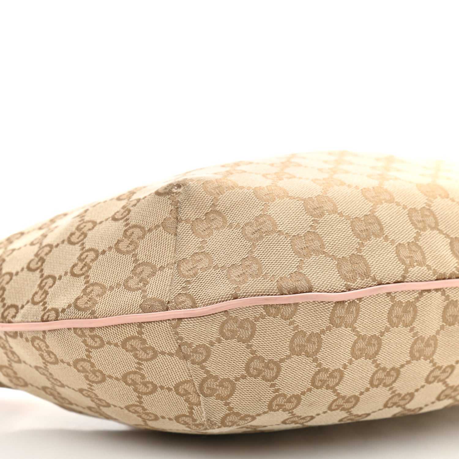 Gucci Monogram Web Medium Half Moon Hobo Blue Pink 8 of 16