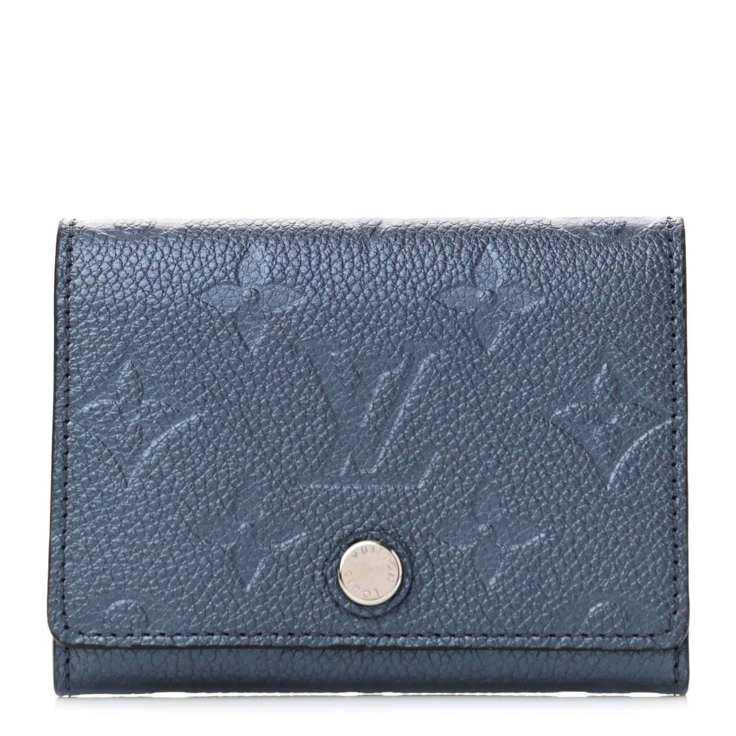 Louis Vuitton Metallic Empreinte Business Card Holder Navy Nacre 1 of 6