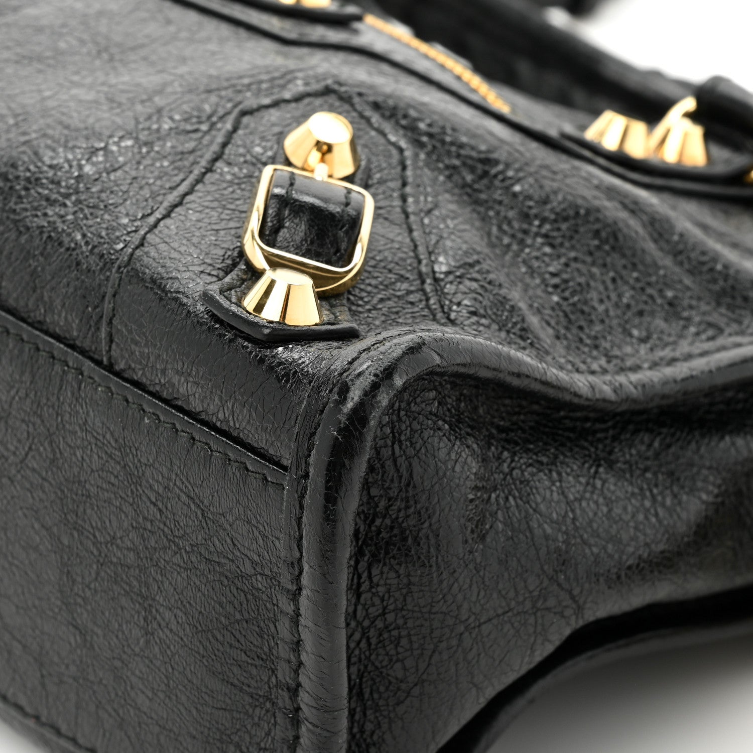 Balenciaga Agneau Classic Gold Hardware Mini City Black 11 of 14