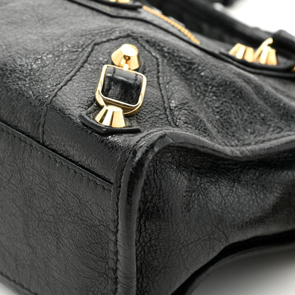 Balenciaga Agneau Classic Gold Hardware Mini City Black 11 of 14