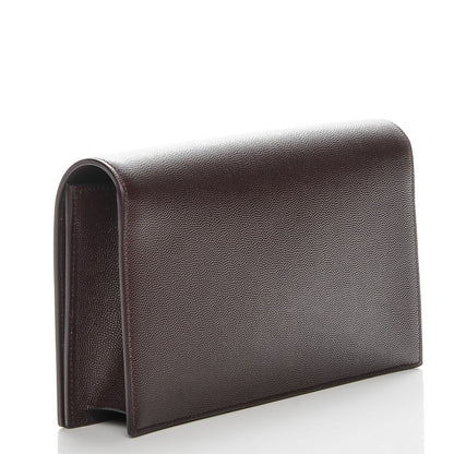 Saint Laurent Grain De Poudre Classic Kate Monogram Clutch Amaranto 3 of 6