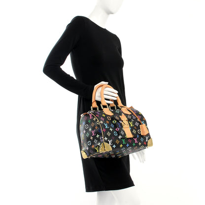 Louis Vuitton Monogram Multicolor Speedy 30 Black 2 of 6
