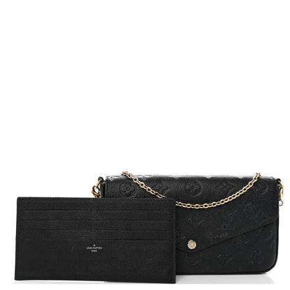 Louis Vuitton Empreinte Pochette Felicie Chain Wallet Black 1 of 13