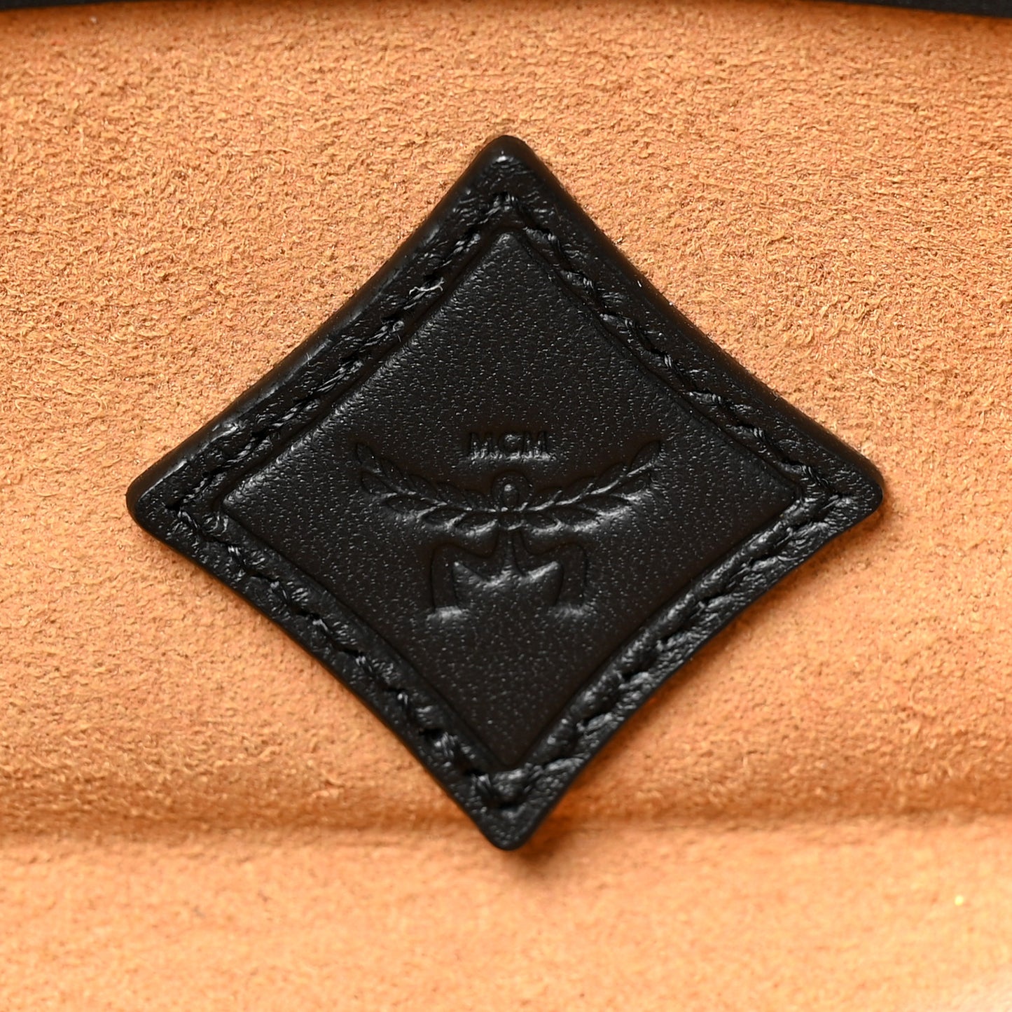 Small Calfskin Diamond Tote Black Black