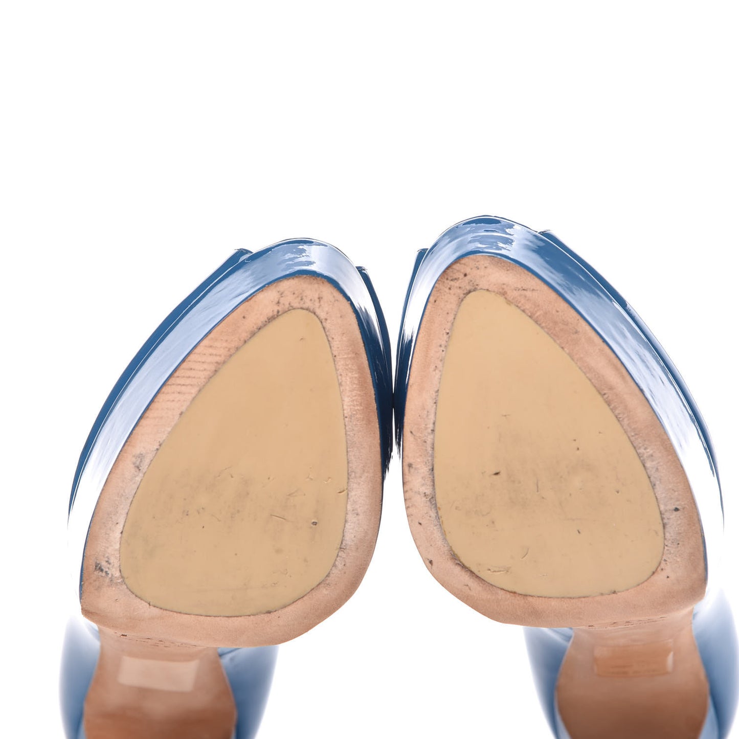 Patent Miss Dior Peep Toe Pumps 37 Blue