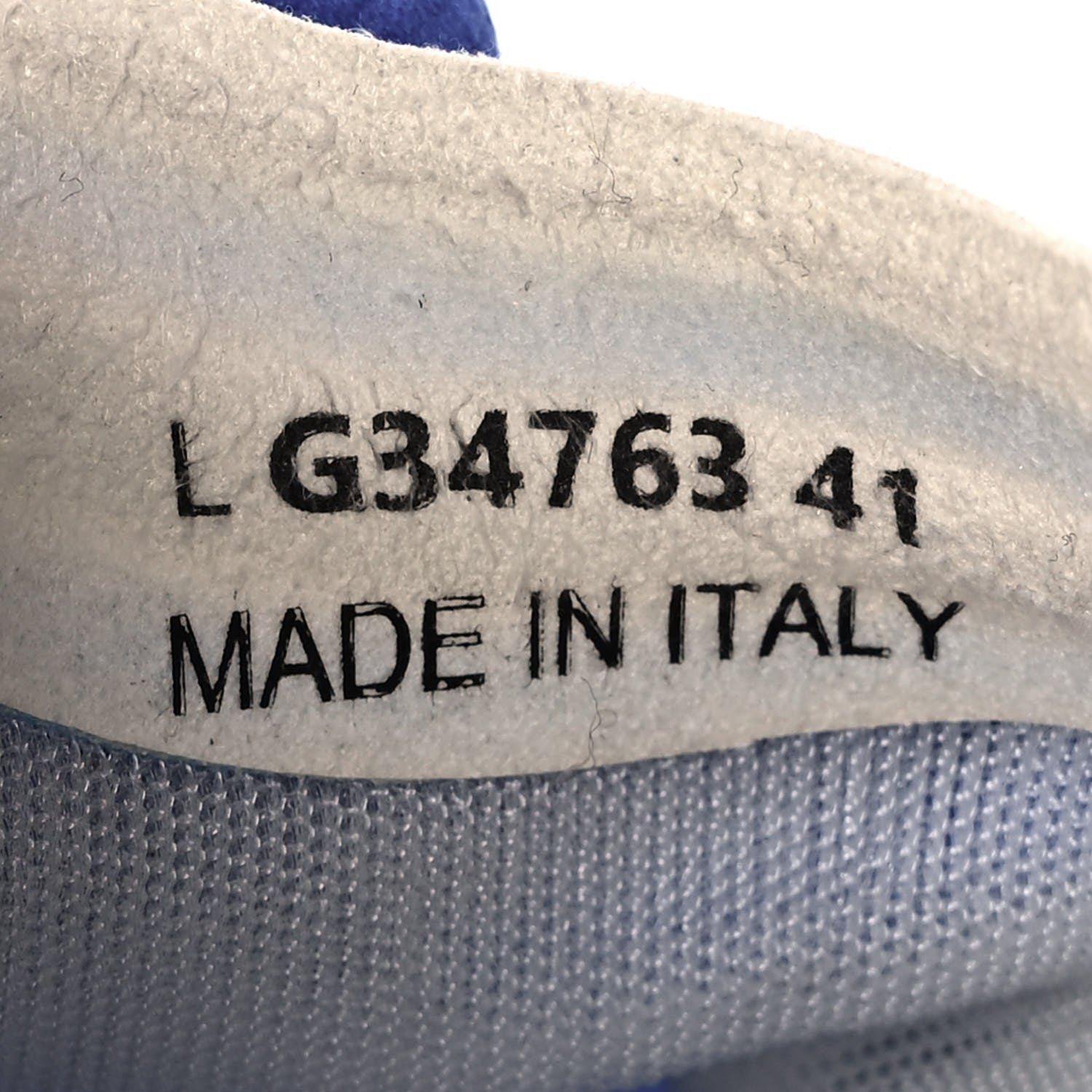 Chanel Calfskin Mesh Lycra Womens Logo Sneakers 41 White Blue 7 of 10