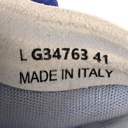 Chanel Calfskin Mesh Lycra Womens Logo Sneakers 41 White Blue 7 of 10