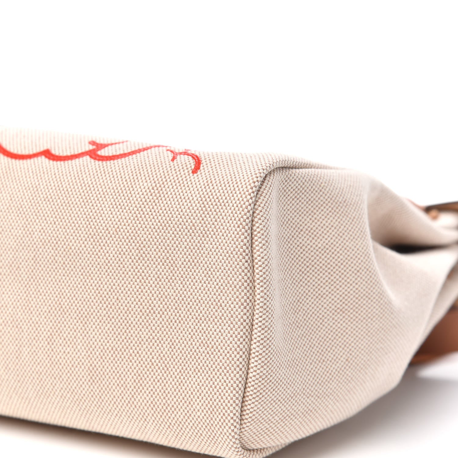 Hermes Vache Hunter Toile Pegase Pop Herbag Zip Retourne 31 PM Capucine Ecru 8 of 11