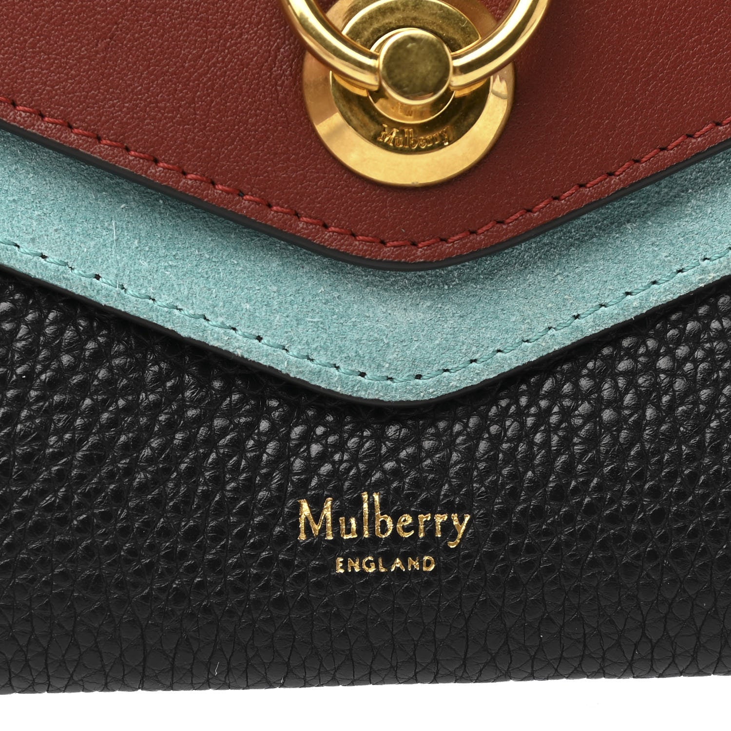 Mulberry Small Classic Grain Suede Harlow Clutch Wallet Black Multicolor 7 of 7