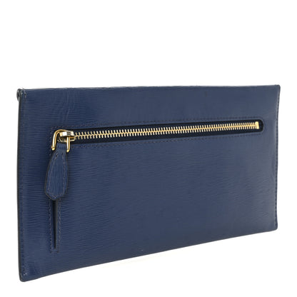 Prada Vitello Move Envelope Wallet Bluette 3 of 6