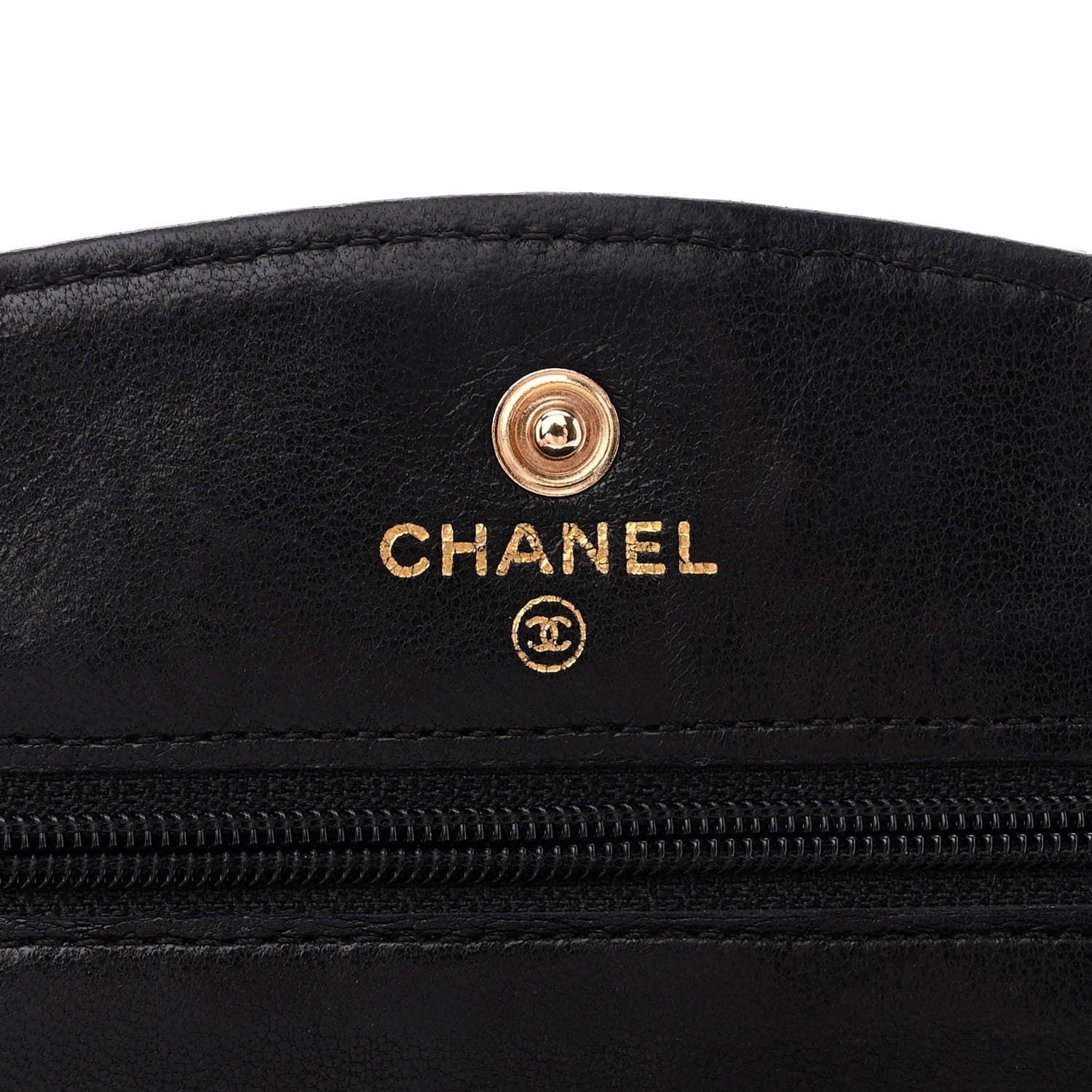 Chanel Caviar Timeless CC Wallet On Chain WOC Black 6 of 13
