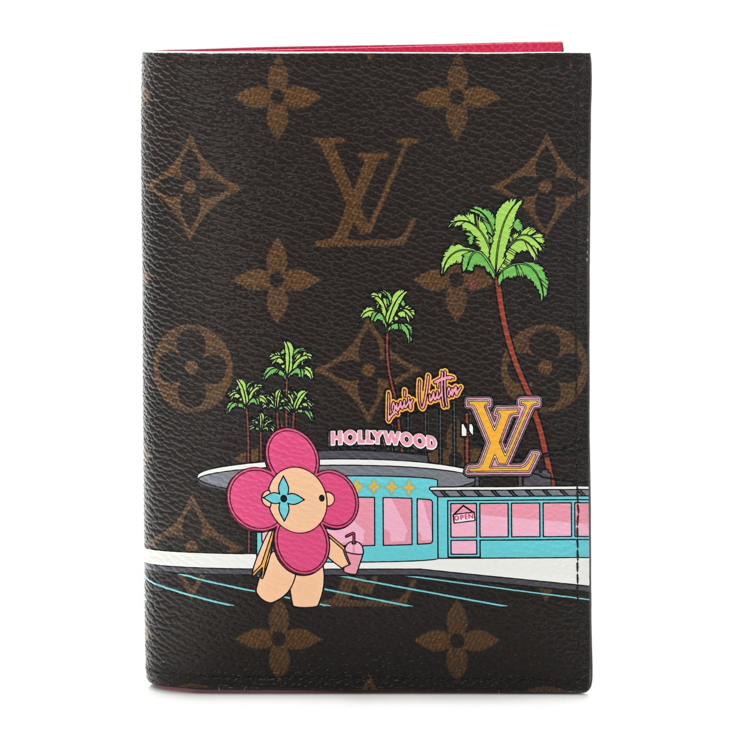 Monogram 2021 Christmas Animation Hollywood Passport Cover Fuchsia