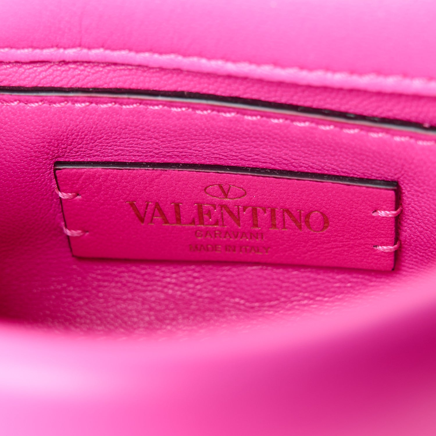 Valentino Garavani Nappa Lacquer Monochrome Mini Roman Stud Shoulder Bag Pink PP 7 of 10