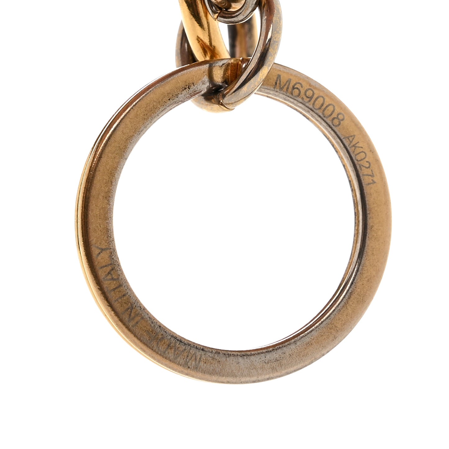 Metal Monogram Epi Spring Street Bag Charm Key Holder Gold
