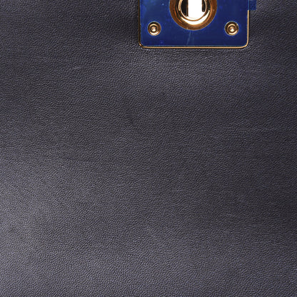 Chanel Lambskin Embossed New Medium Boy Cube Flap Navy 11 of 11