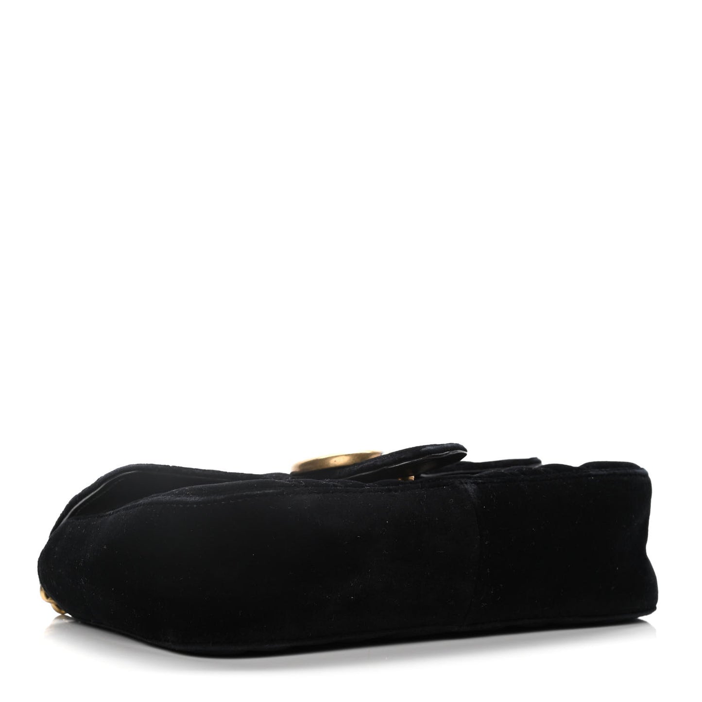 Velvet Matelasse Mini GG Marmont Shoulder Bag Black
