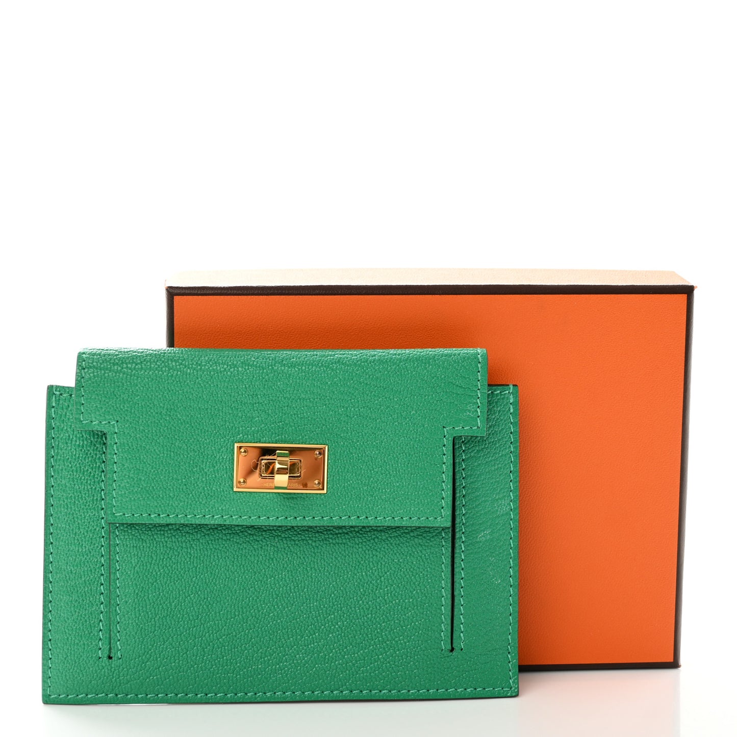 Chevre Mysore Kelly Pocket Compact Wallet Menthe