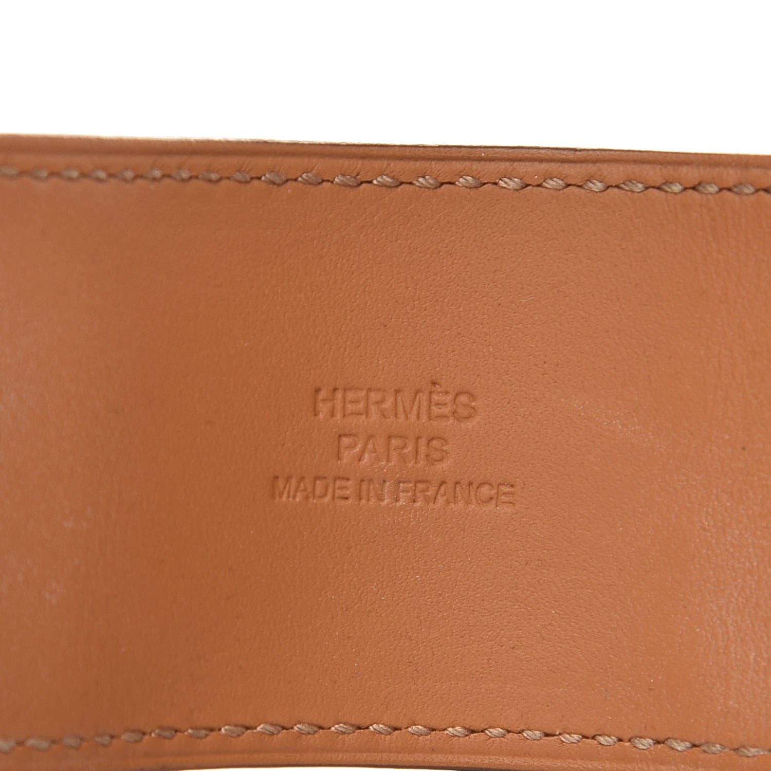 Hermes Barenia Collier De Chien CDC Bracelet L Fauve 5 of 7
