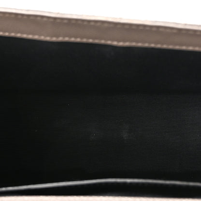 Saint Laurent Grain De Poudre Textured Mixed Matelasse Triquilt Medium Monogram Satchel Greyish Brown 5 of 10