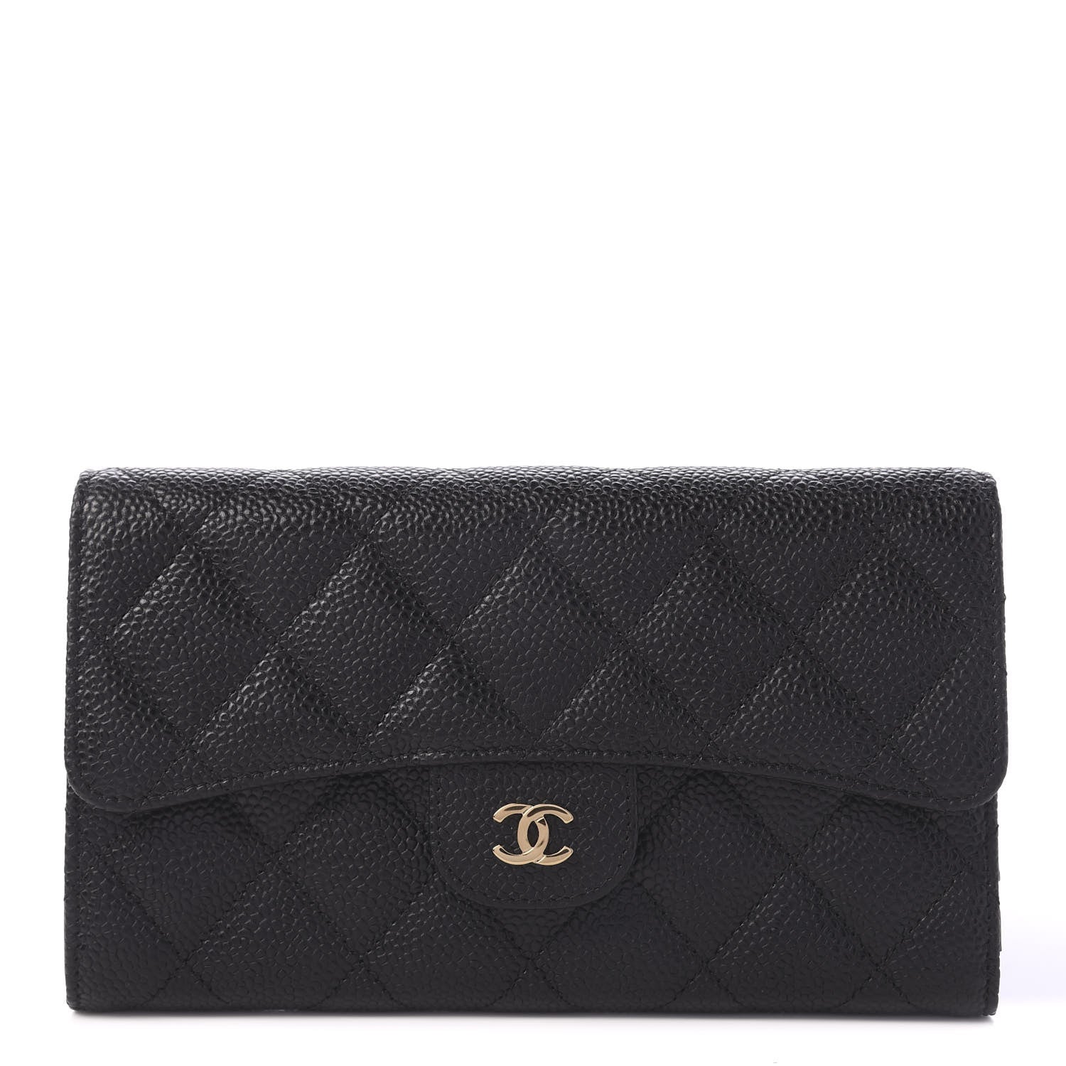 Chanel Caviar Quilted Large Flap Wallet Black 1 of 12
