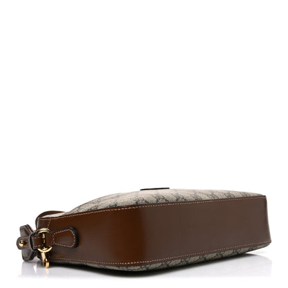 Gucci GG Supreme Monogram Azalea Calfskin Retro Interlocking G Messenger Shoulder Bag Beige Ebony Brown Sugar 4 of 10