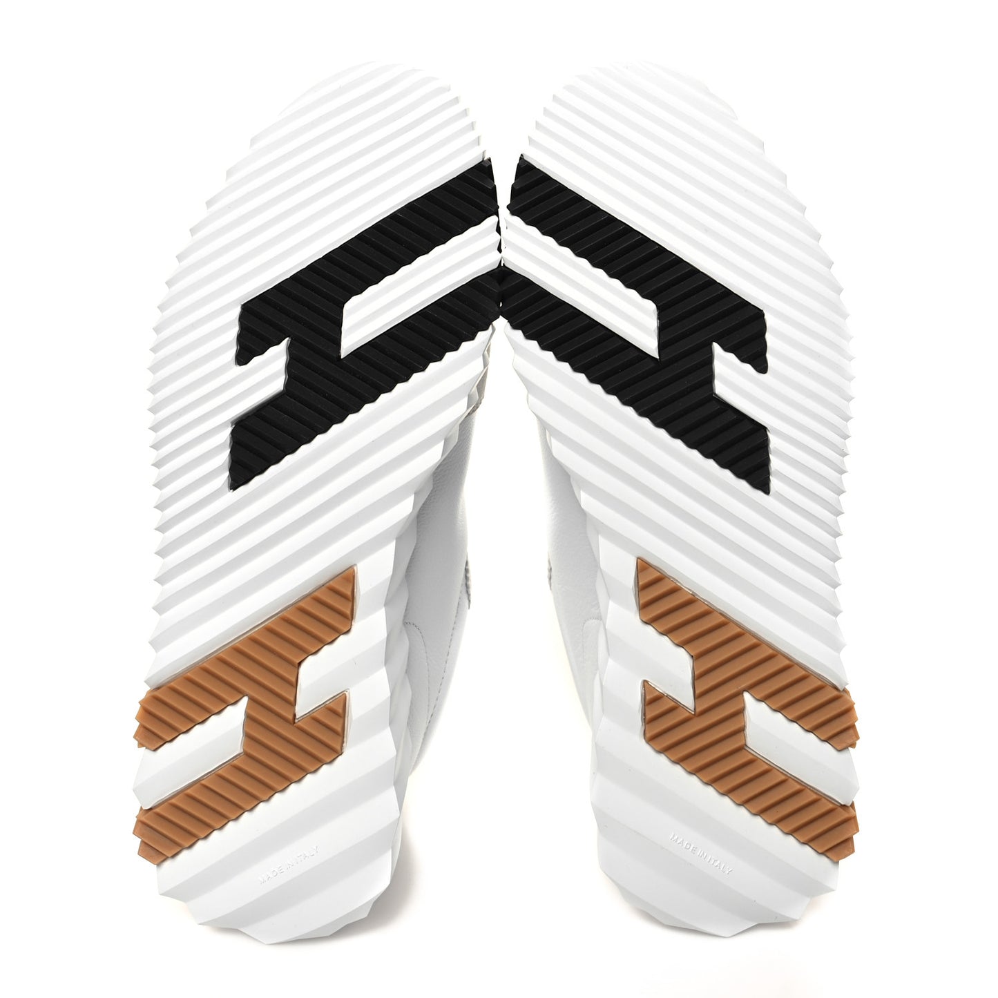 Calfskin Suede Goatskin Bouncing Sneakers 40 White