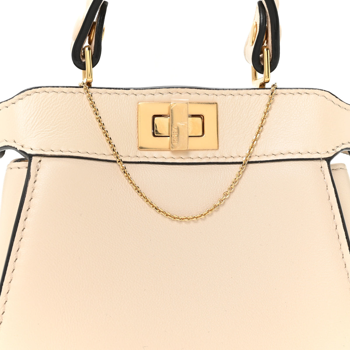 Camellia Nappa Nano Peekaboo Satchel White