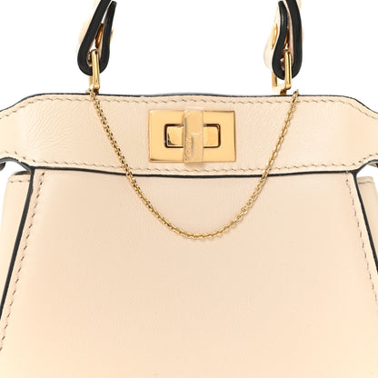 Fendi Camellia Nappa Nano Peekaboo Satchel White 7 of 10