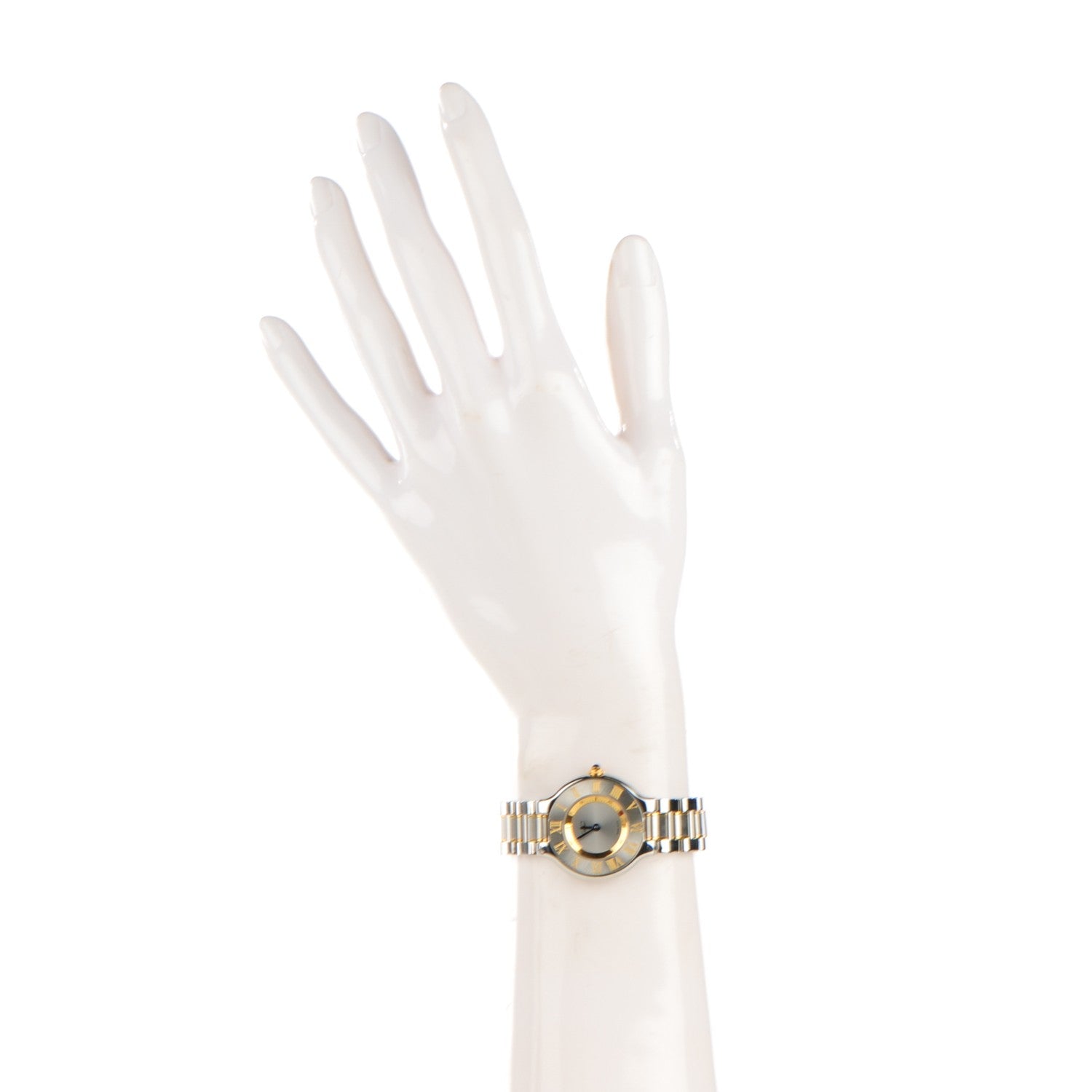 Cartier Stainless Steel 18K Yellow Gold 28mm Must De 21 Quartz Watch 9 of 12