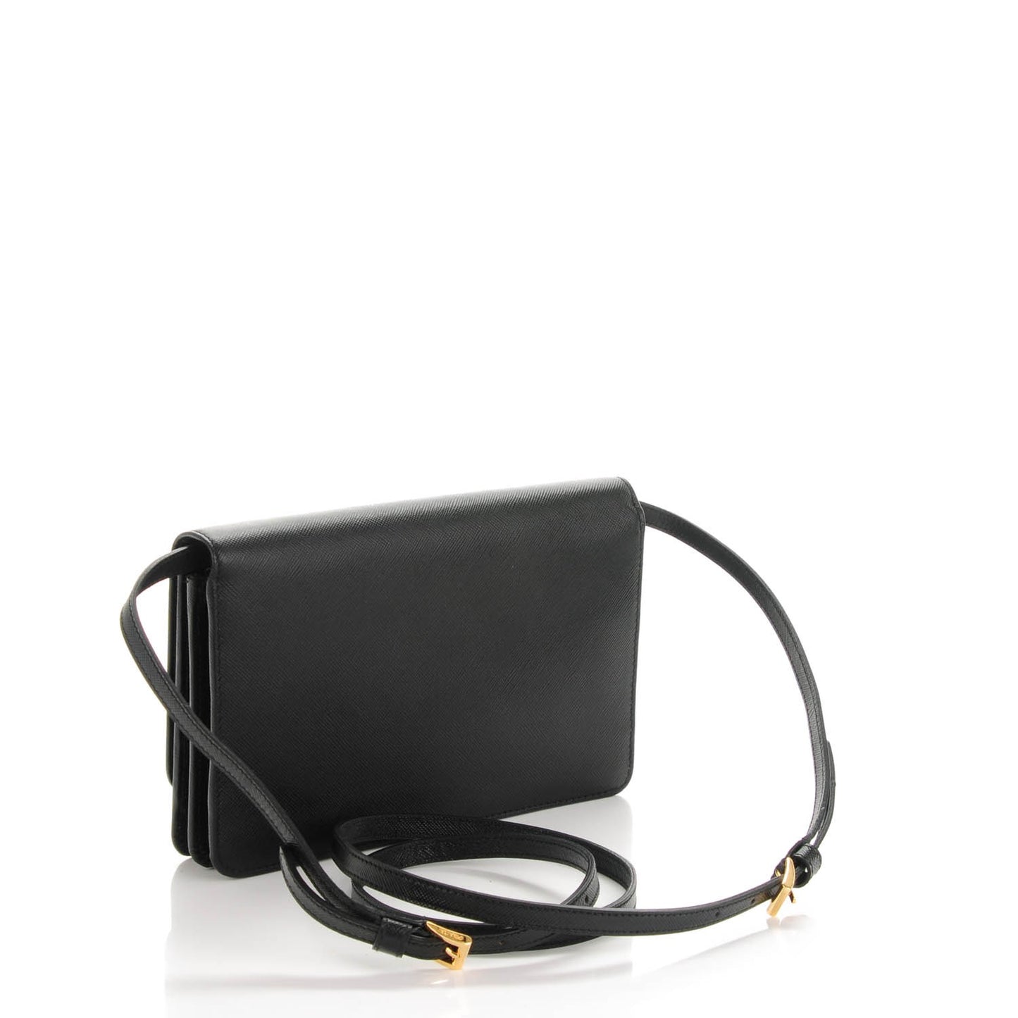 Saffiano Metal Flap Wallet Nero Black