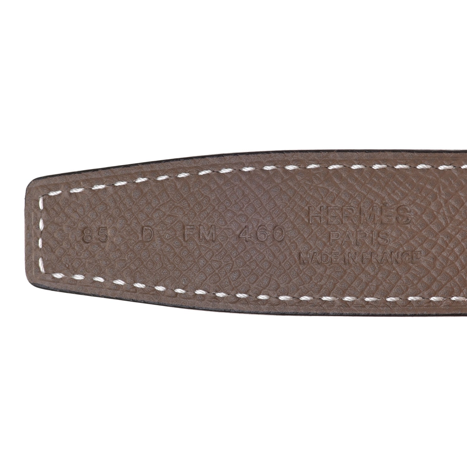 Hermes Swift Epsom 24mm Mini Constance H Belt 85 Black Etoupe 3 of 8