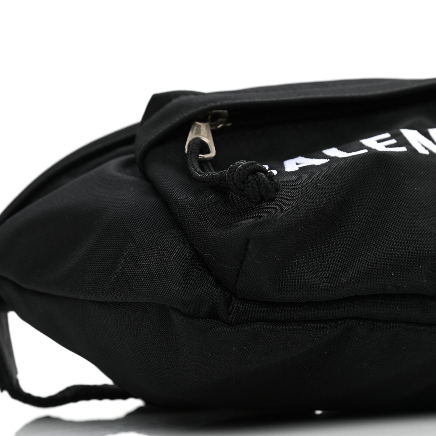 Balenciaga Recycled Sport Nylon Logo Embroidered Wheel Beltpack Black 8 of 9