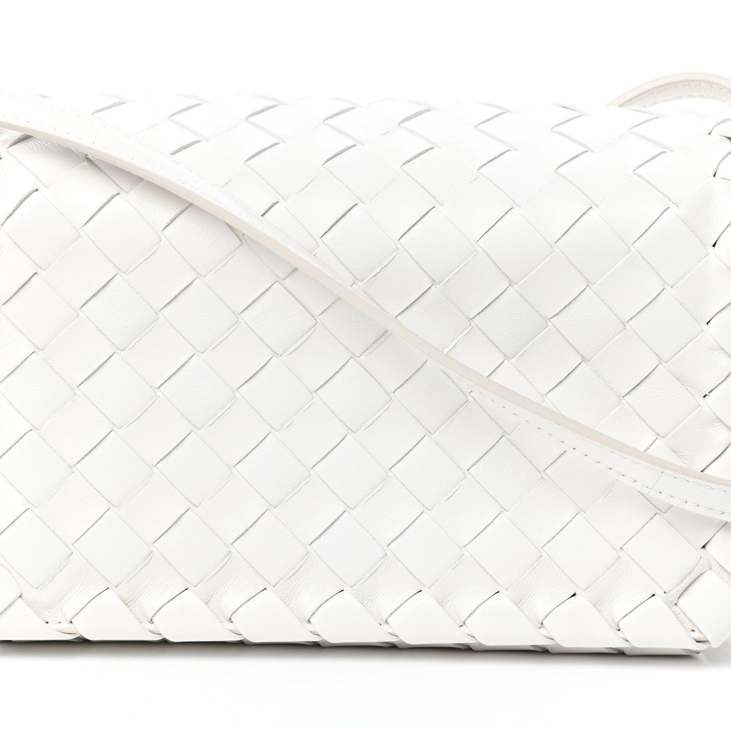 Nappa Intrecciato Crossbody White