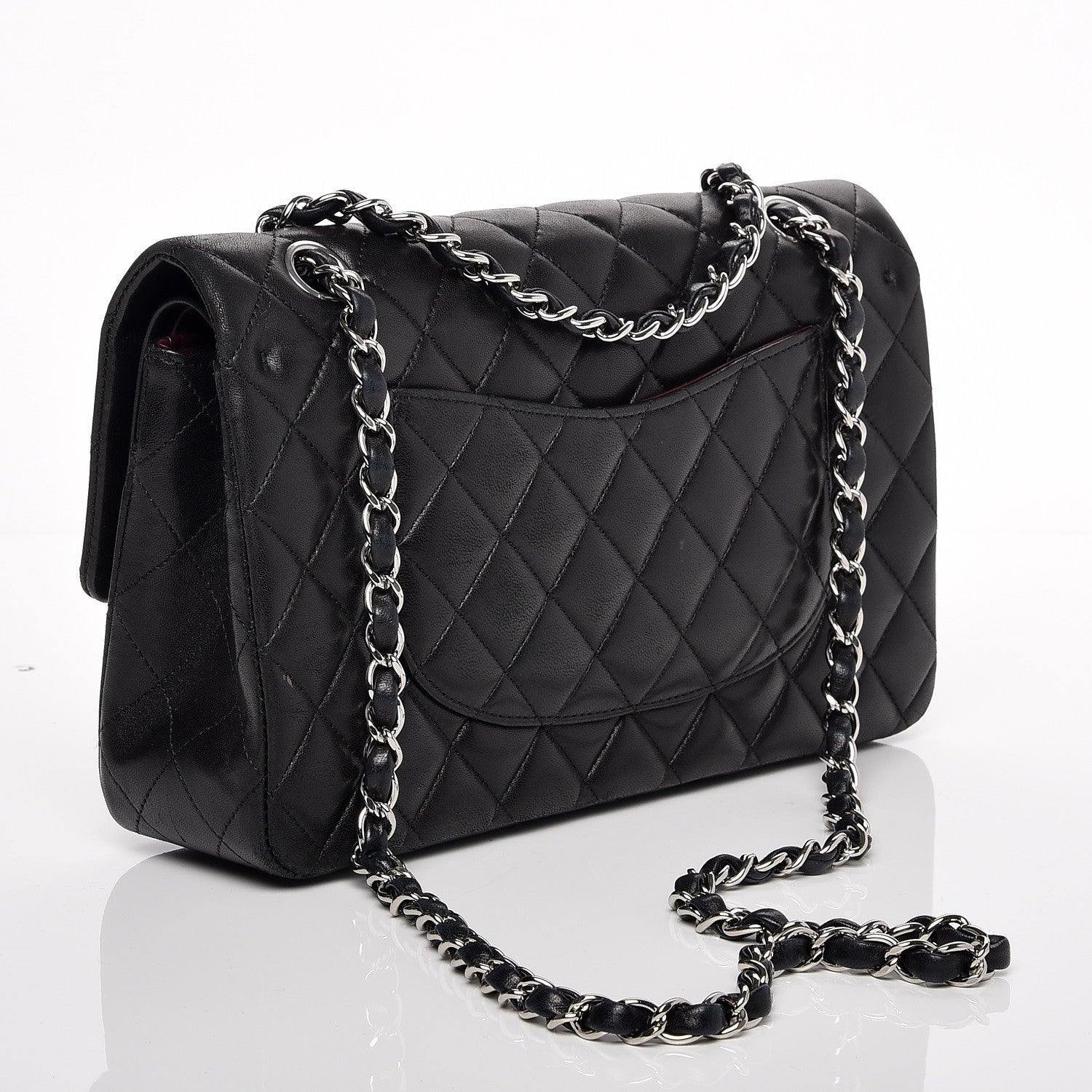 Chanel Lambskin Quilted Medium Double Flap Black 3 of 8