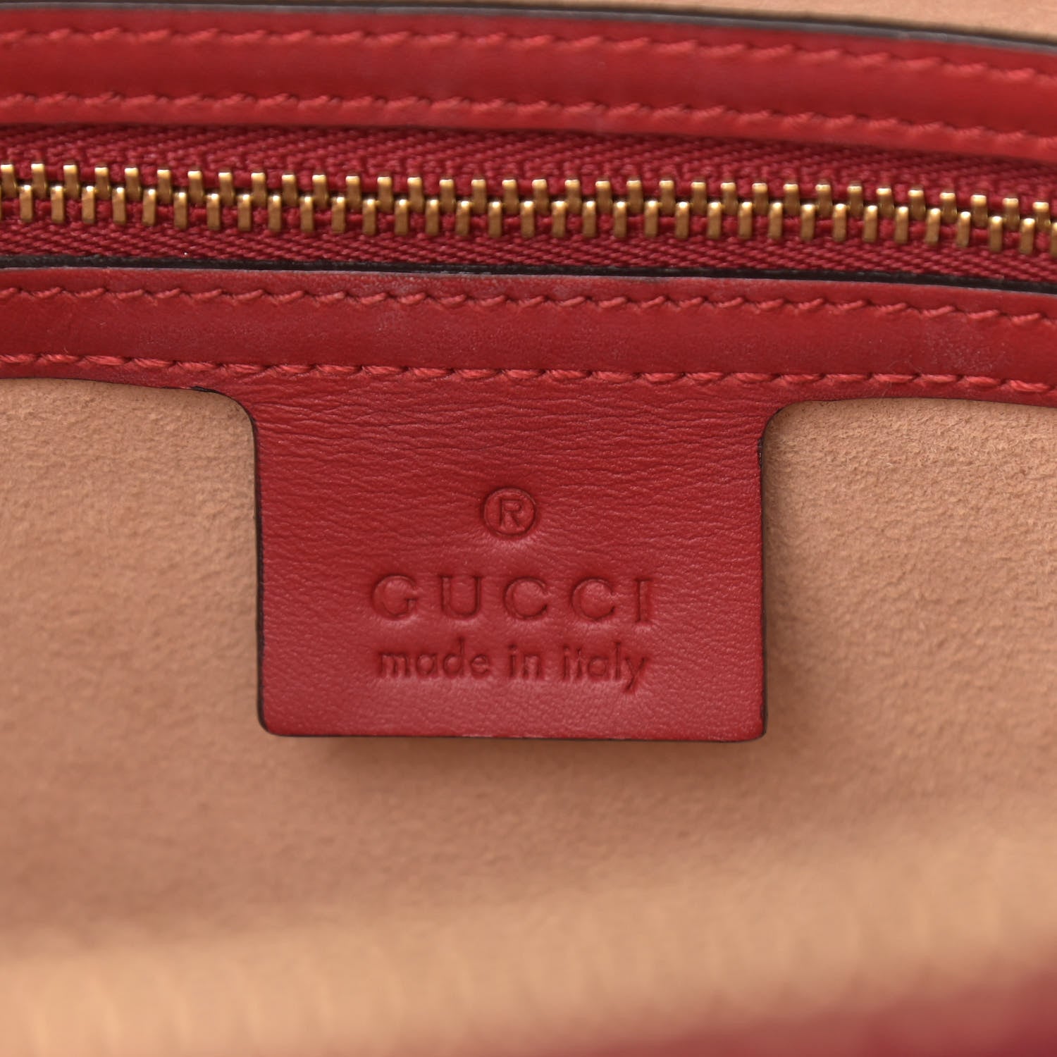 Gucci GG Supreme Monogram Medium Zippered Bucket Tote Beige Blue Hibiscus Red 6 of 14