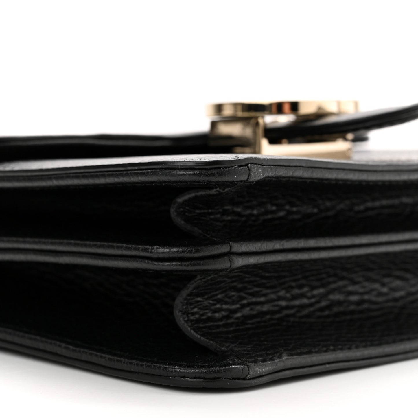 Dollar Calfskin Small Interlocking G Shoulder Bag Black