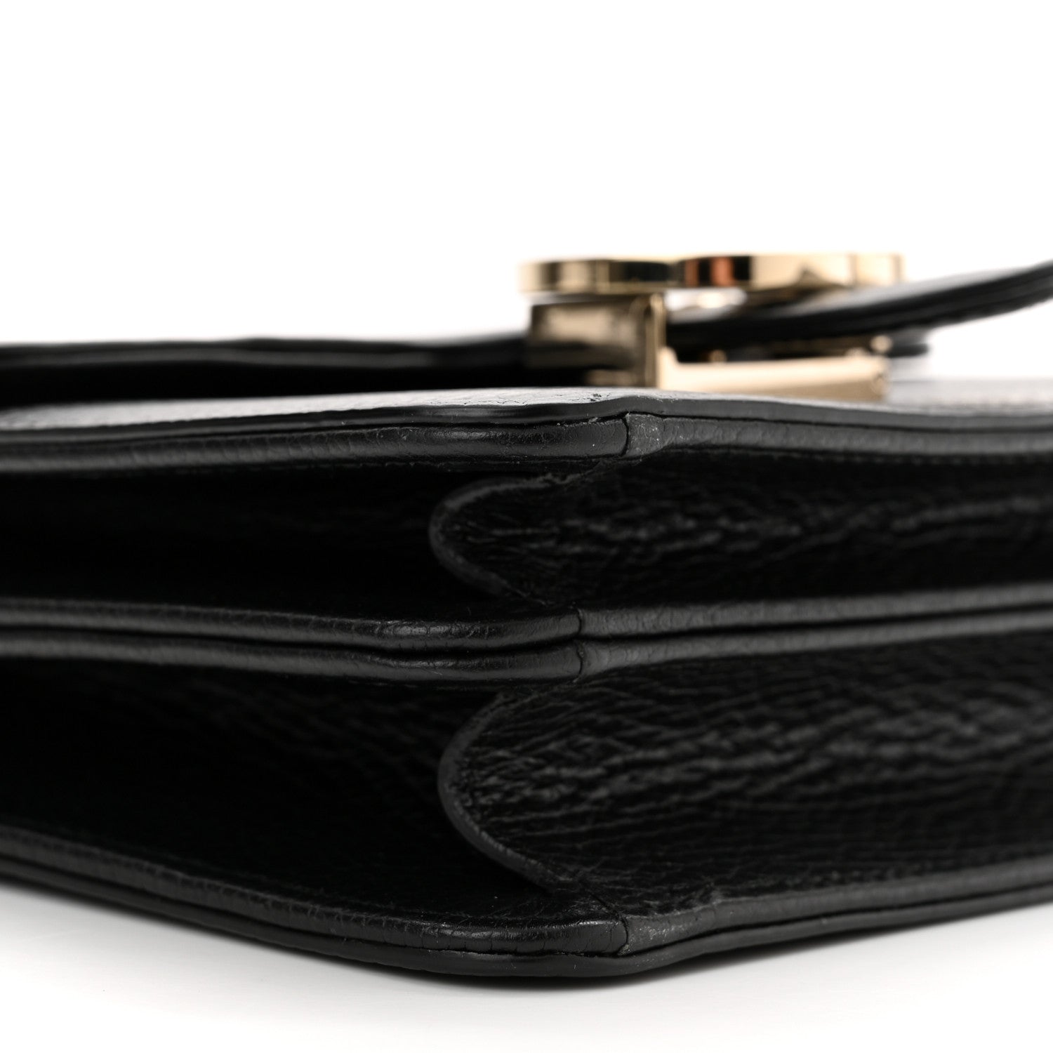 Gucci Dollar Calfskin Small Interlocking G Shoulder Bag Black 9 of 10