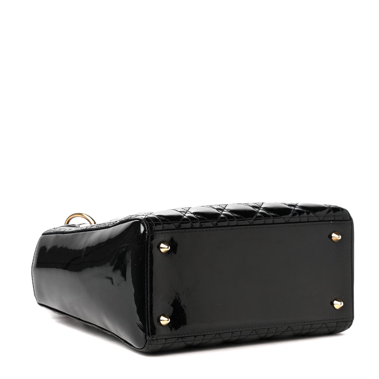 Patent Cannage Medium Lady Dior Black