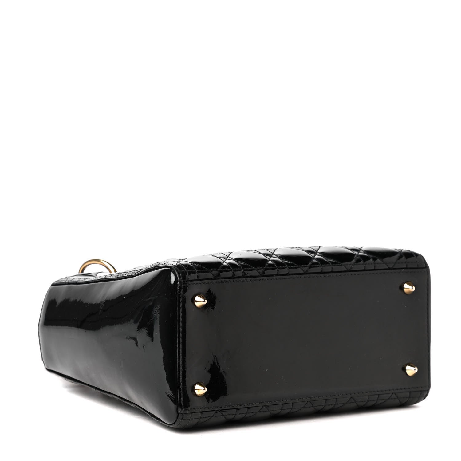 Christian Dior Patent Cannage Medium Lady Dior Black 3 of 6