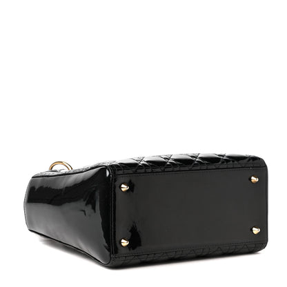 Christian Dior Patent Cannage Medium Lady Dior Black 3 of 6
