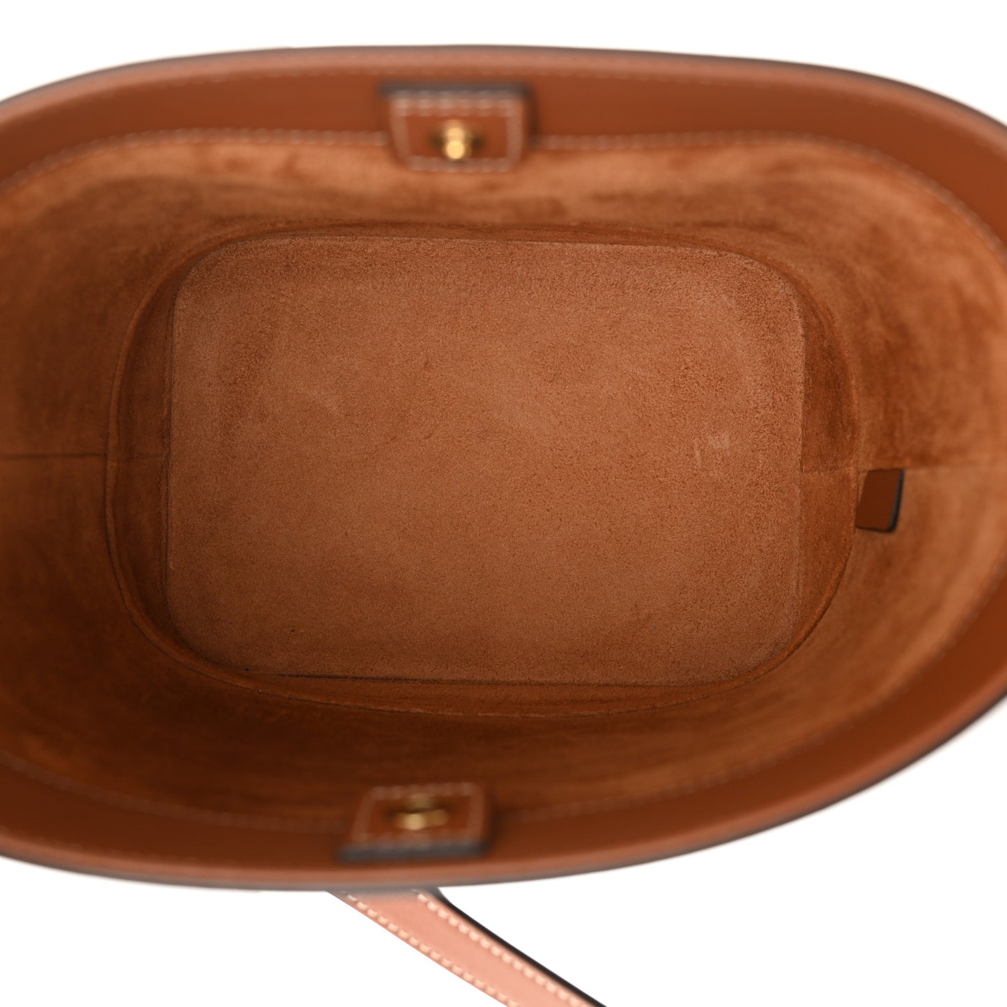 Smooth Calfskin Small Cuir Triomphe Bucket Bag Tan