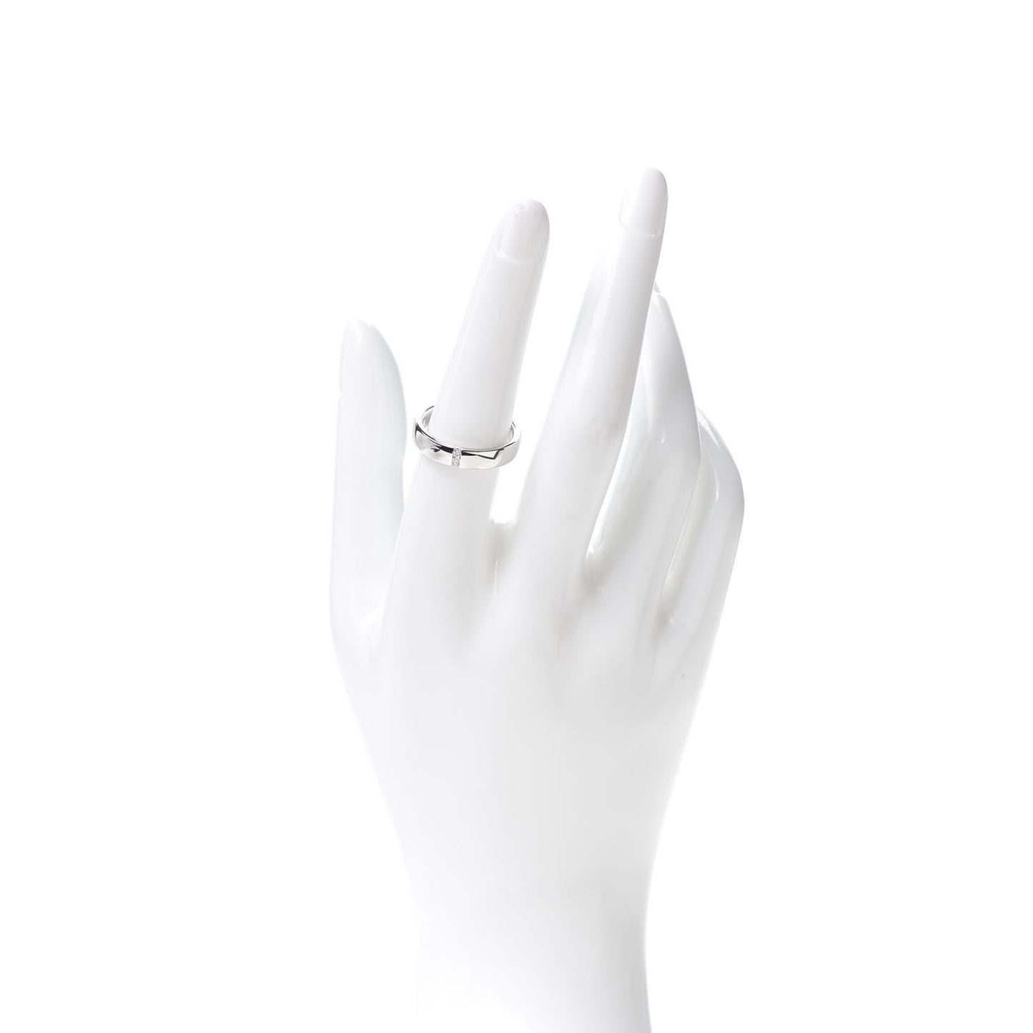 Platinum Diamond Vertical Row Wedding Band Ring 56 7.5