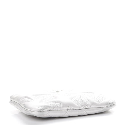 Chanel Metallic Lambskin Star Embossed Coin Purse Case Light Silver 4 of 10